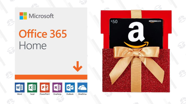 Microsoft Office 365 Home 1 Year Subscription + $50 Amazon Gift Card | $100 | Amazon